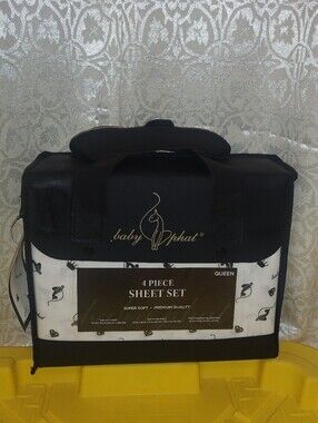 BABY PHAT QUEEN SHEET SET CROWNS BABY PHAT WHITE  SHEET SET CROWNS